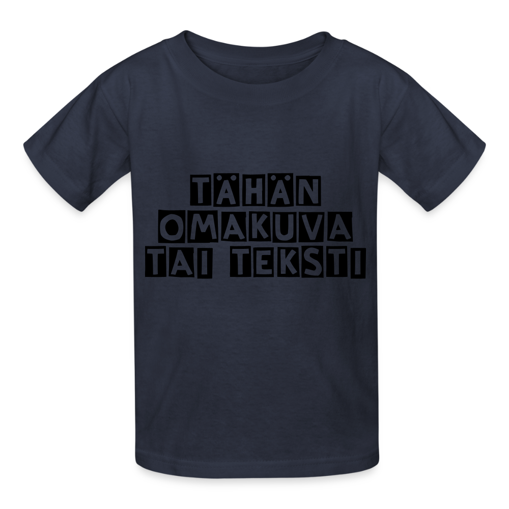 Lasten t-paita omalla kuvalla - navy