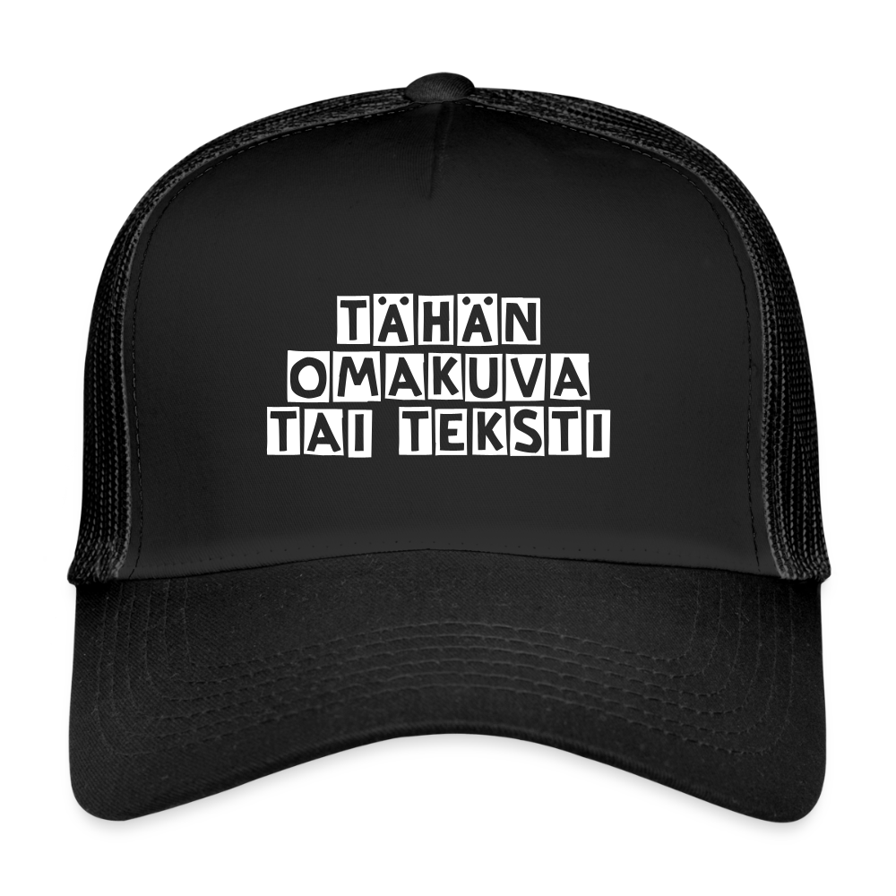 Trucker Cap omalla kuvalla - musta/musta
