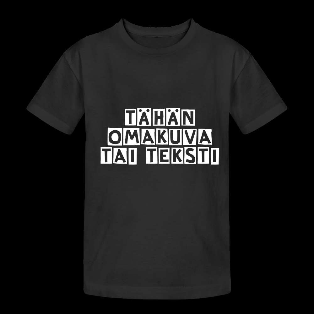 Nuorten Heavy Cotton t-paita omalla kuvalla - musta