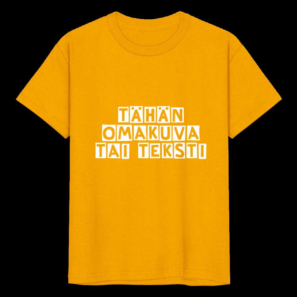 Nuorten Heavy Cotton t-paita omalla kuvalla - aurinko