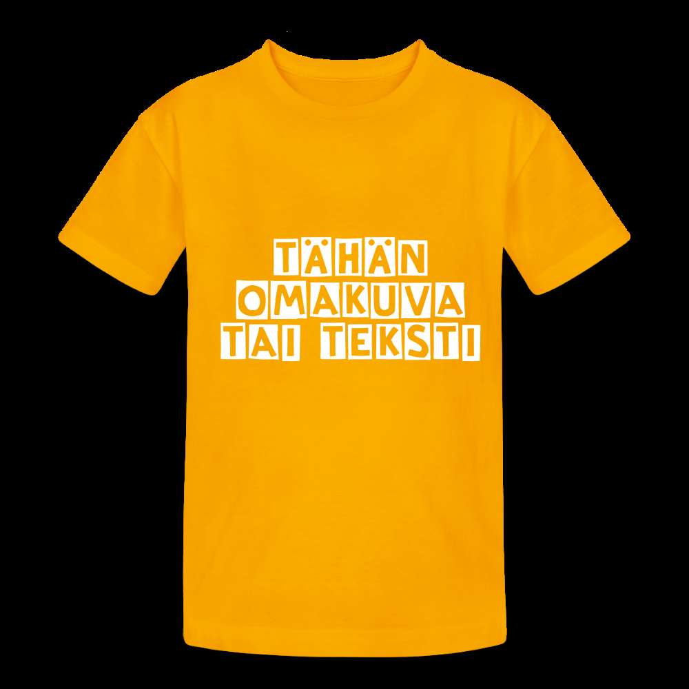 Nuorten Heavy Cotton t-paita omalla kuvalla - aurinko
