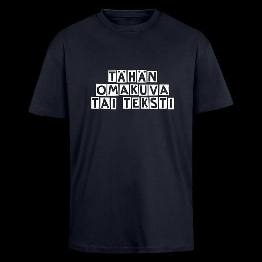 Paksu Oversized T-paita omalla kuvalla - laivastonsininen