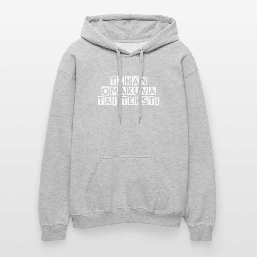 Gildan Unisex Softstyle® Midweight huppari omalla kuvalla - meleerattu vaaleanharmaa