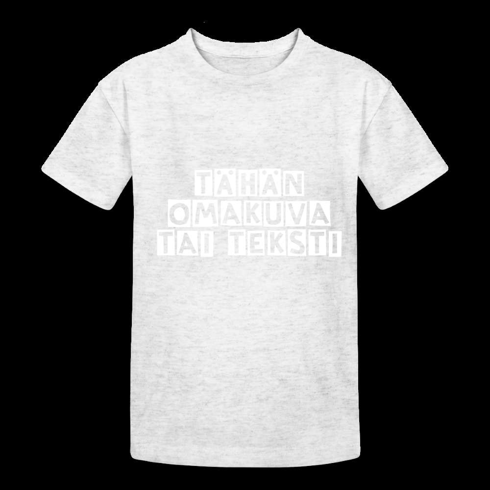 Nuorten Heavy Cotton t-paita omalla kuvalla - valkoinen meleerattu
