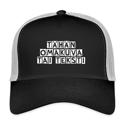 Trucker Cap omalla kuvalla - musta/kivenharmaa