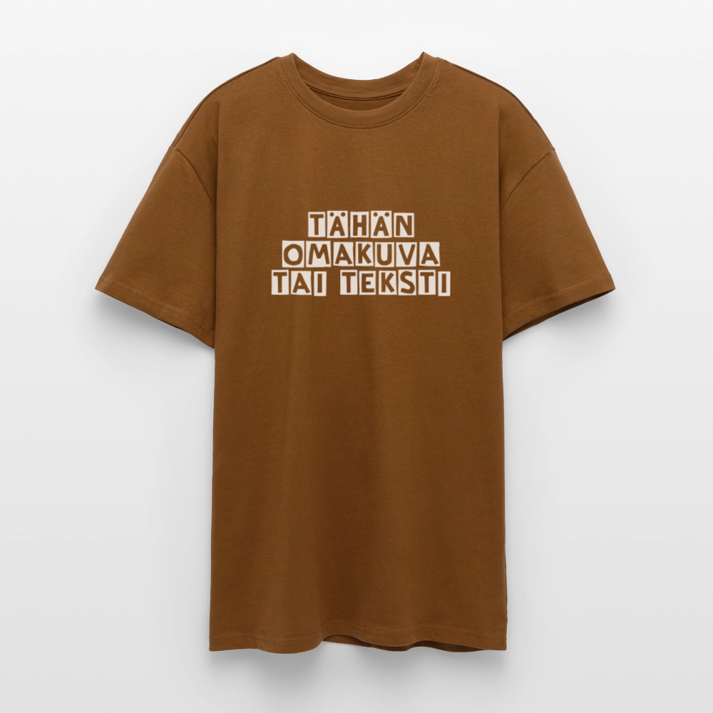 Paksu Oversized T-paita omalla kuvalla - toffee