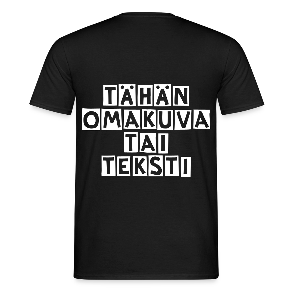 Miesten t-paita omalla kuvalla - musta
