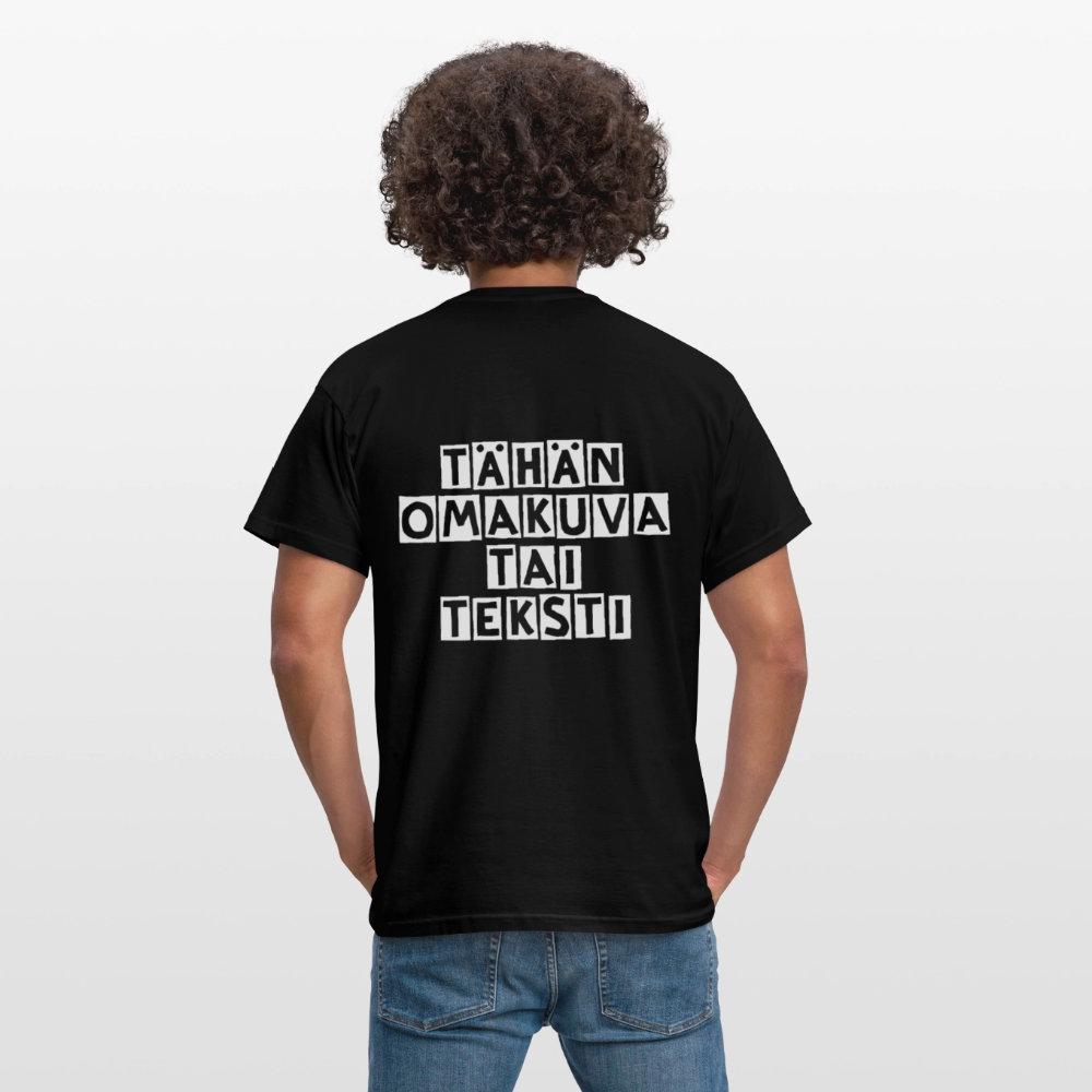 Miesten t-paita omalla kuvalla - musta