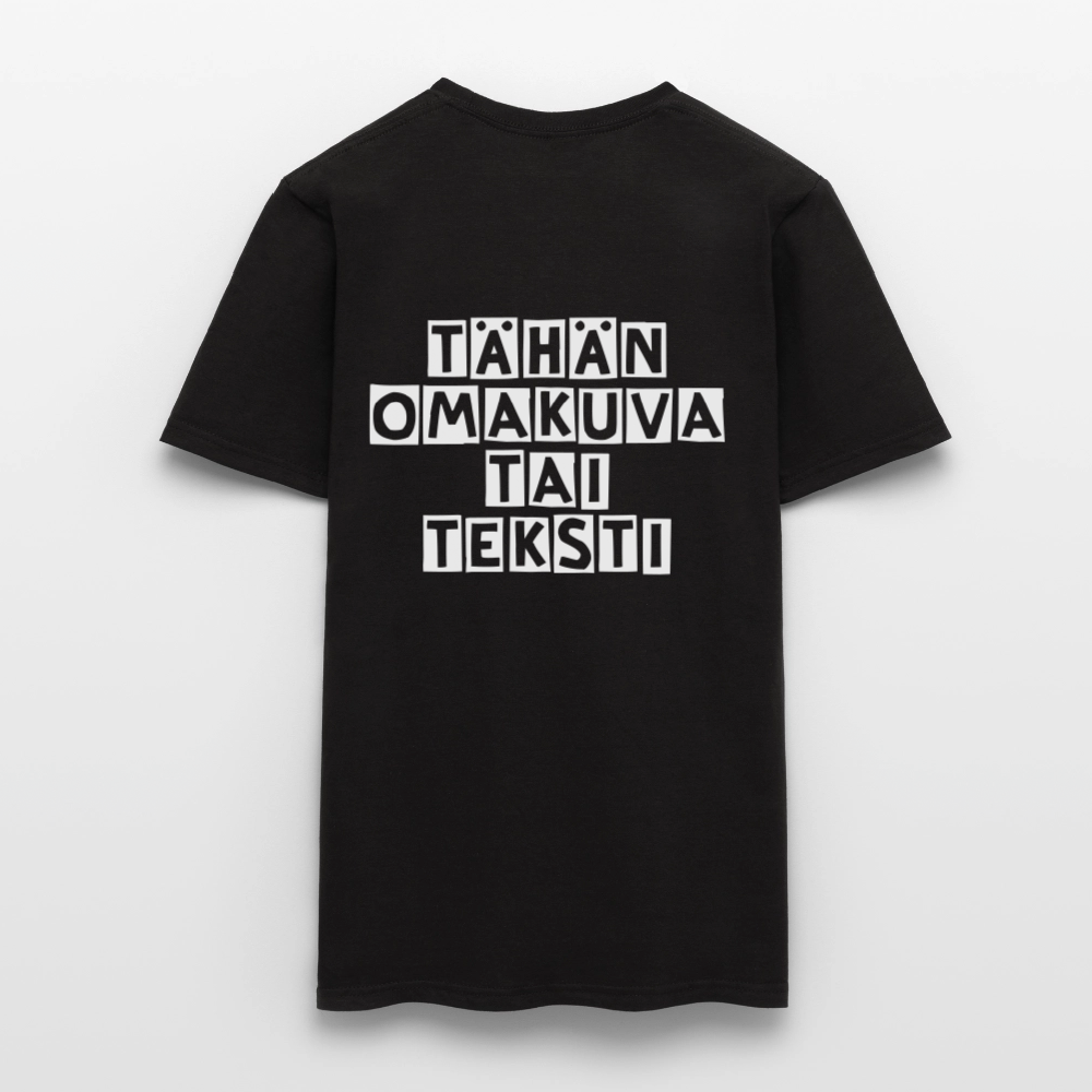 Miesten t-paita omalla kuvalla - musta