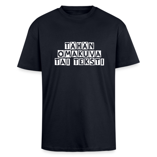 Paksu Oversized T-paita omalla kuvalla - laivastonsininen