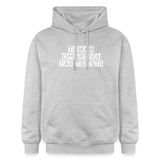 Gildan Unisex Softstyle® Midweight huppari omalla kuvalla - meleerattu vaaleanharmaa