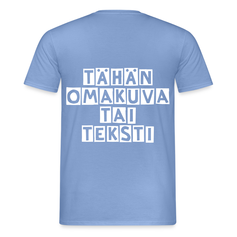 Miesten t-paita omalla kuvalla - carolina blue