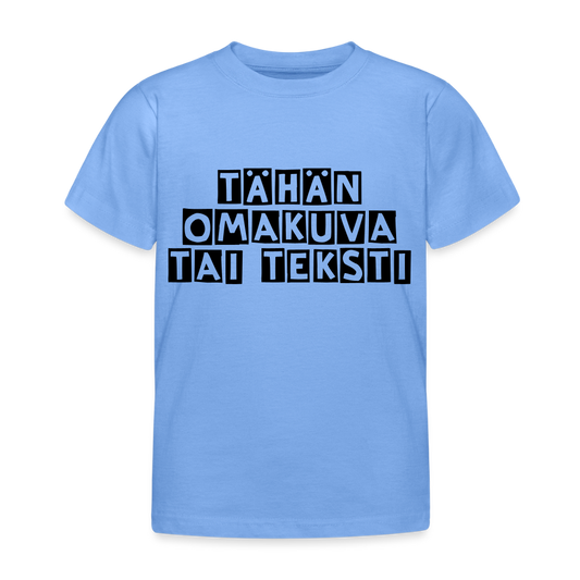 Lasten t-paita omalla kuvalla - taivaansininen