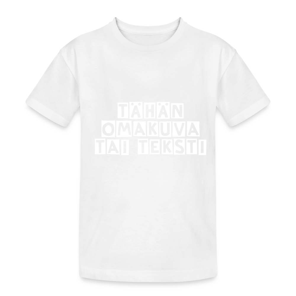 Nuorten Heavy Cotton t-paita omalla kuvalla - valkoinen